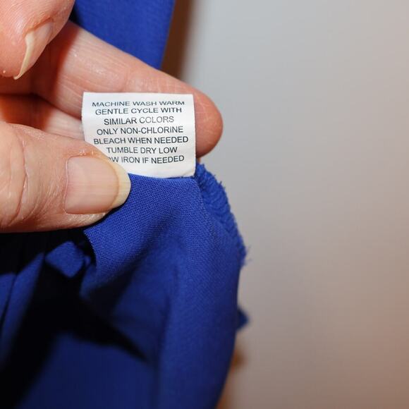 Element Blue Blouse Button Front Size 2XL Short Sleeves Collar Shldr Inserts - Picture 13 of 16